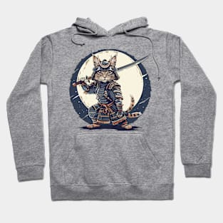 Ancient Ninja Cat Japanese Kitten Katana Cat Samurai Cat Hoodie